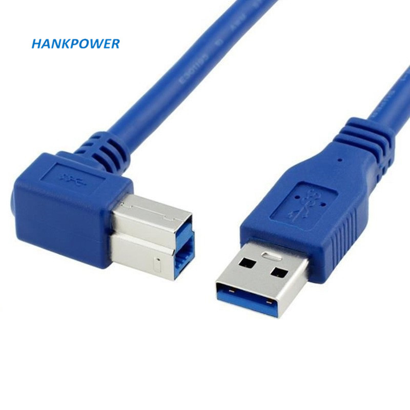 0,6 м/1 м/1,5 м/1,8 м до угол USB B кабель для зарядки или передачи данных со штекером USB3.0 синий цвет кабель для принтера