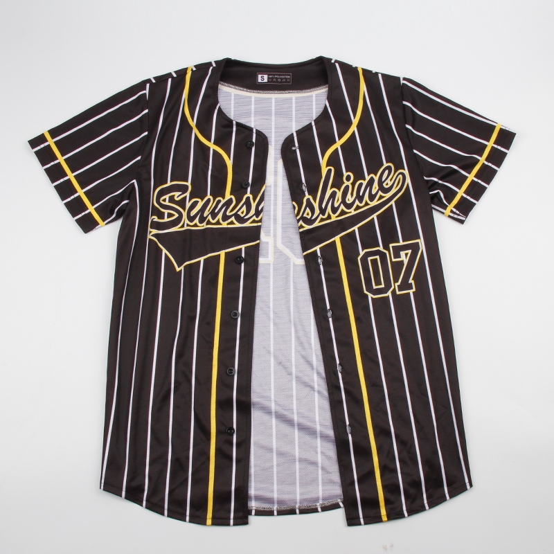 Chinese factory Thermal transfer baseball jersey uniform t shirt with prices