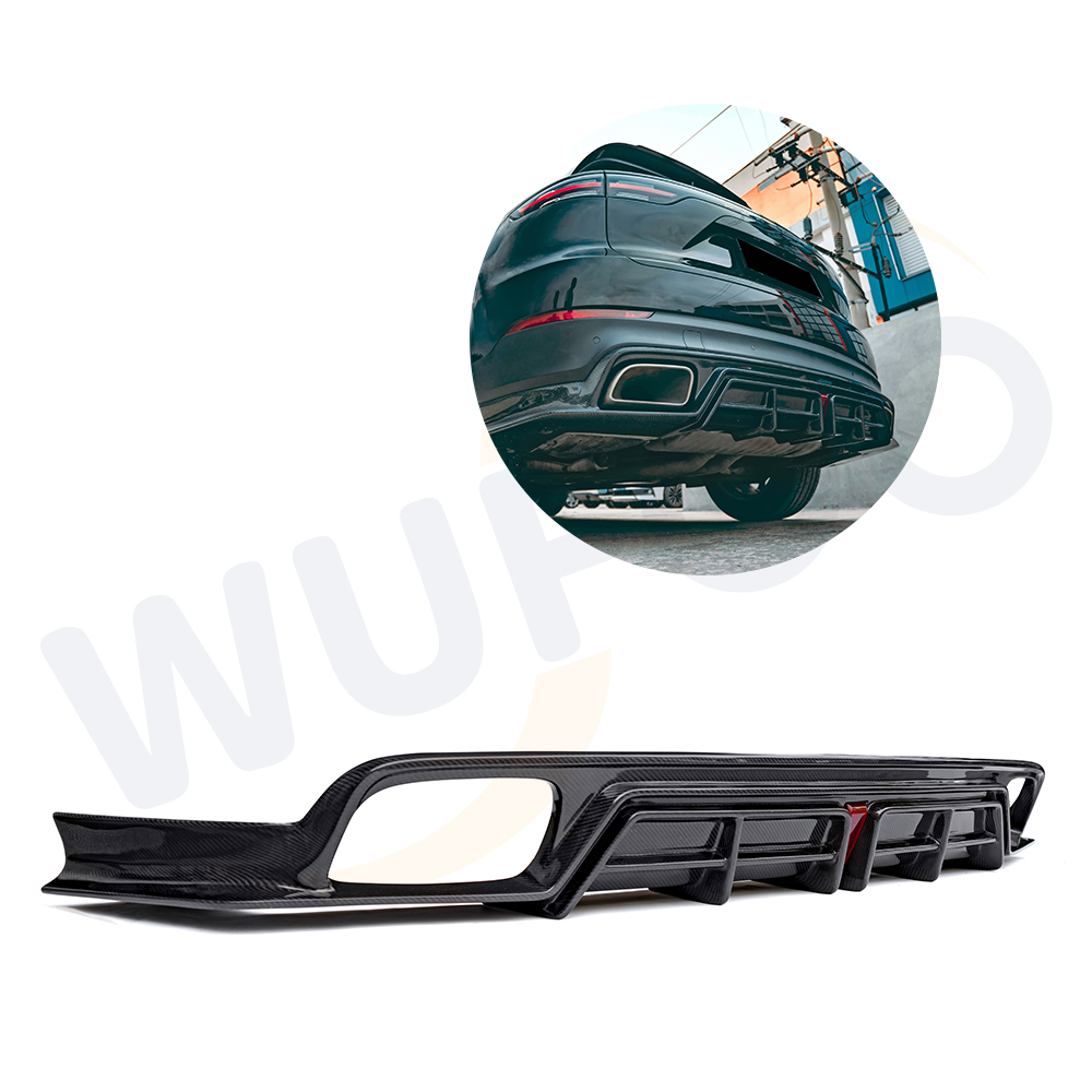 Задняя губа WuFoo для Porsche Cayenne из углеродного волокна, автомобильные аксессуары