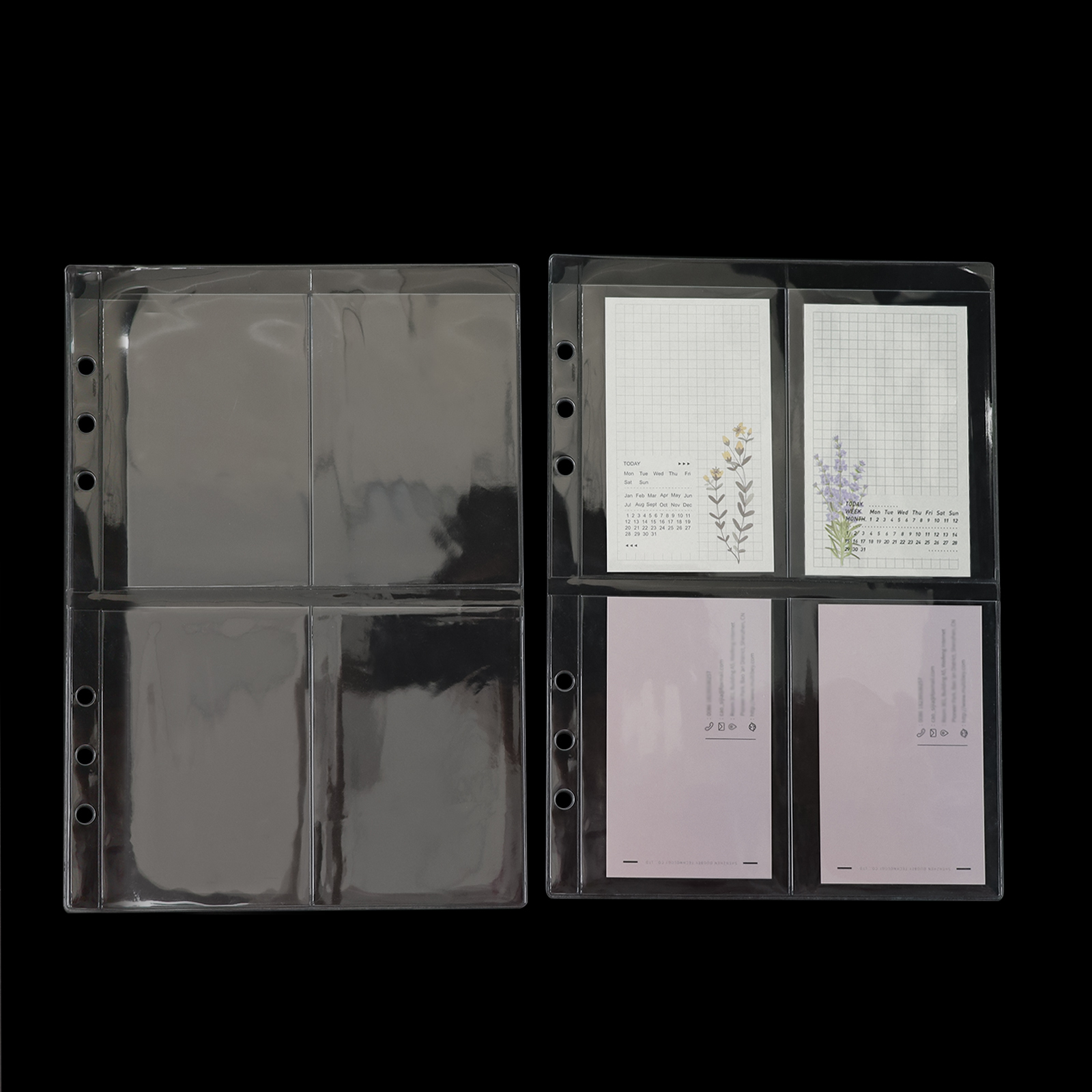 Big Size Loose Leaf Bag Transparent loose-leaf 4 card bag card sleeves binder