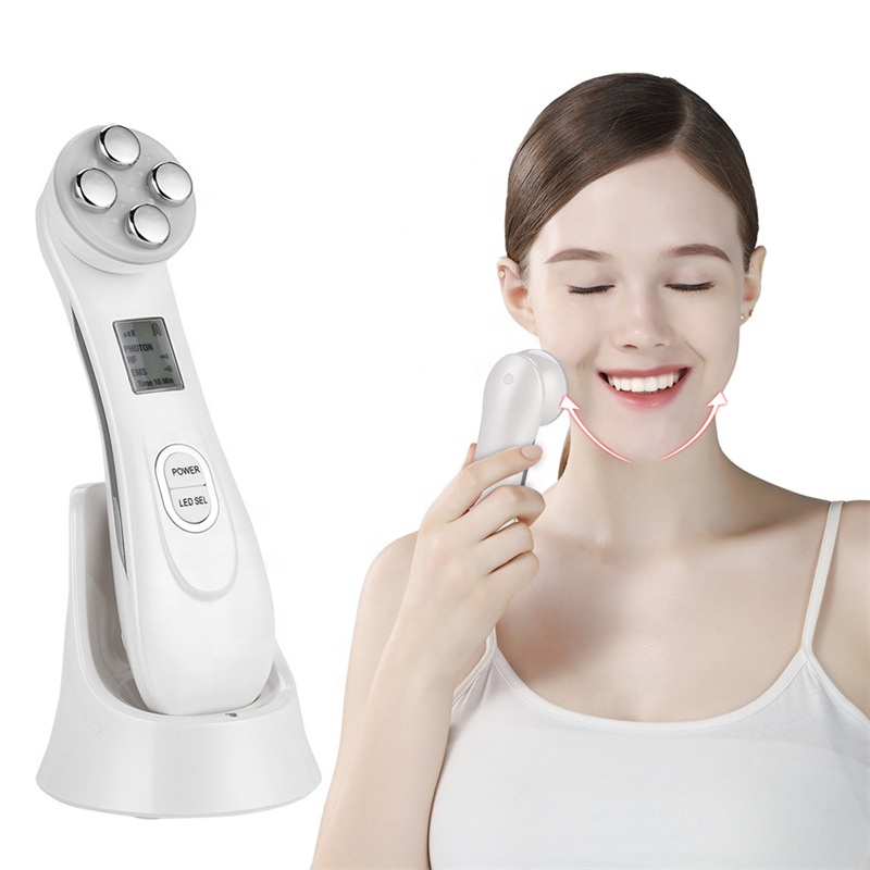 2019 корейская косметика для красоты, уход за кожей лица, вибрирующий EMS RF светодиодный массаж лица, устройство для лифтинга лица