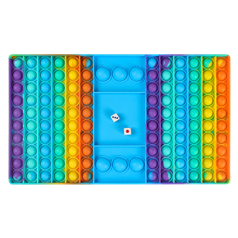 Puzzle game Anxiety Relief Stress Reliever Silicone Rainbow Push Pops Bubble Fidget Toy