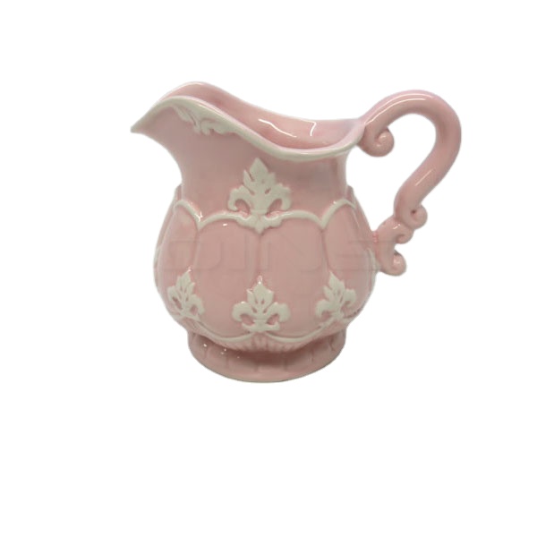 Porcelain cream milk jug ceramic hand printed ceramic jug