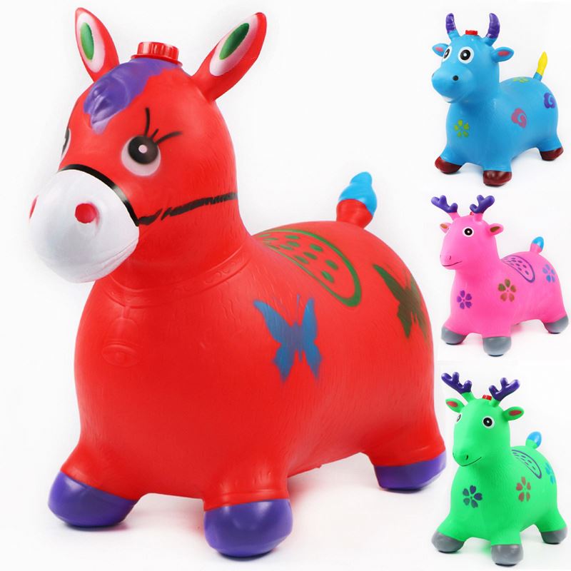 factory direct sale cheap children riding inflatable jumping horse toy 815175