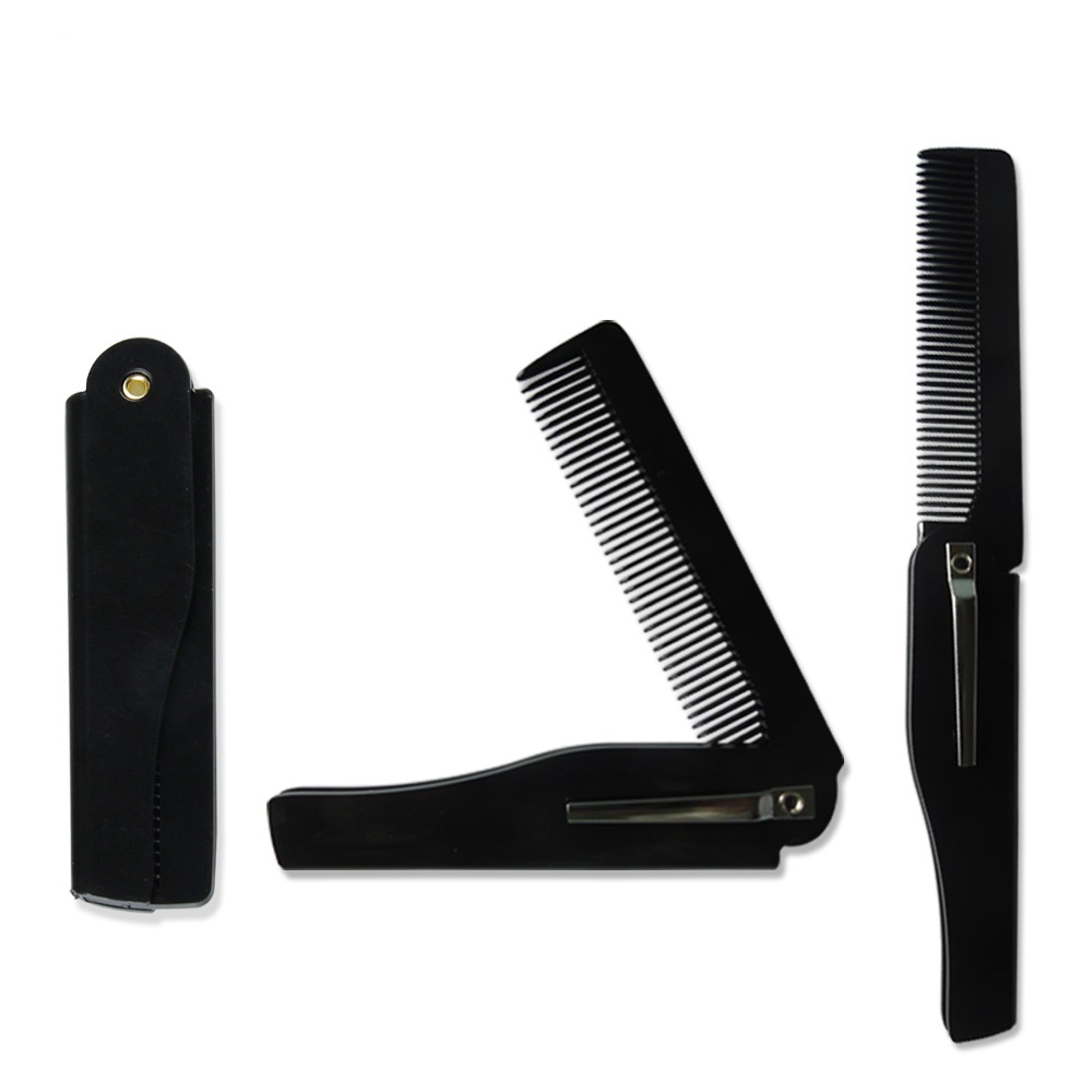 Wholesale salon customized portable bulk plastic beard comb for men