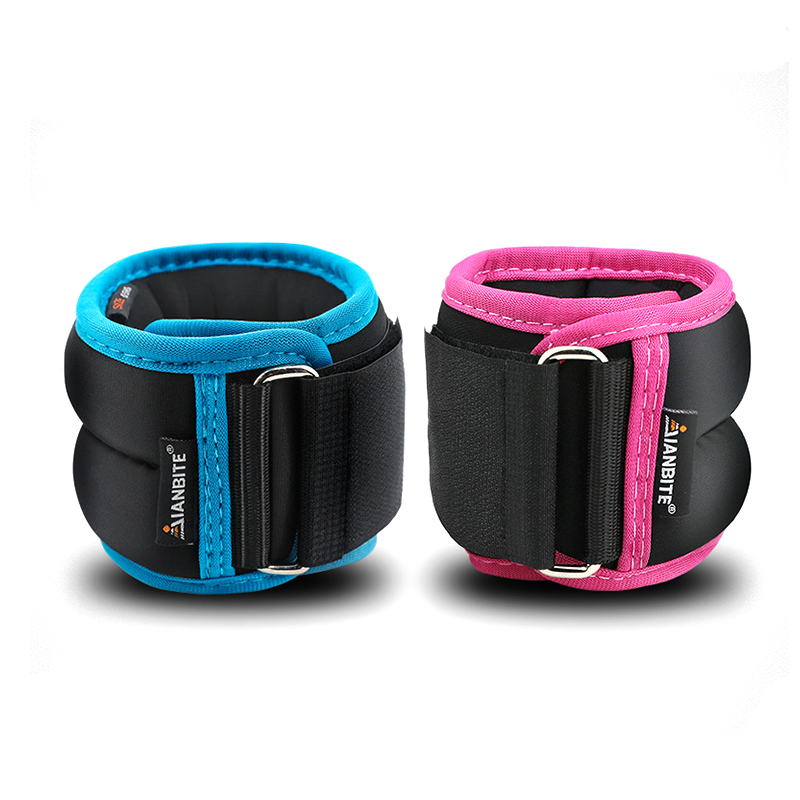 1 Pair 0.5kg-1.5kg Adjustable Leg Ankle Wrist Sand Bag Weights Training Sandbag Wraps Strength Fitness Equipment
