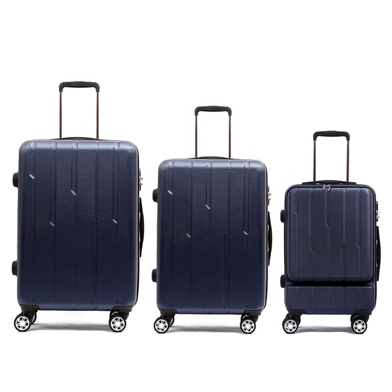 ABS PC Hard Shell Spinner Trolley Suitcase 3D Cabin Suit Case Luggage Set with Lock Wheel