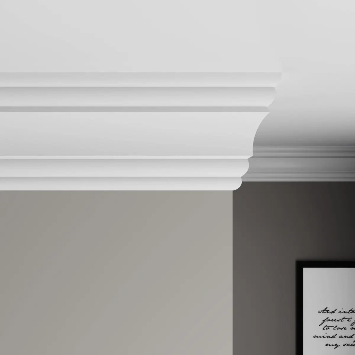 МДФ Корона молдинг белый gesso покрытый грунтовой плинтус молдинг для украшения потолка