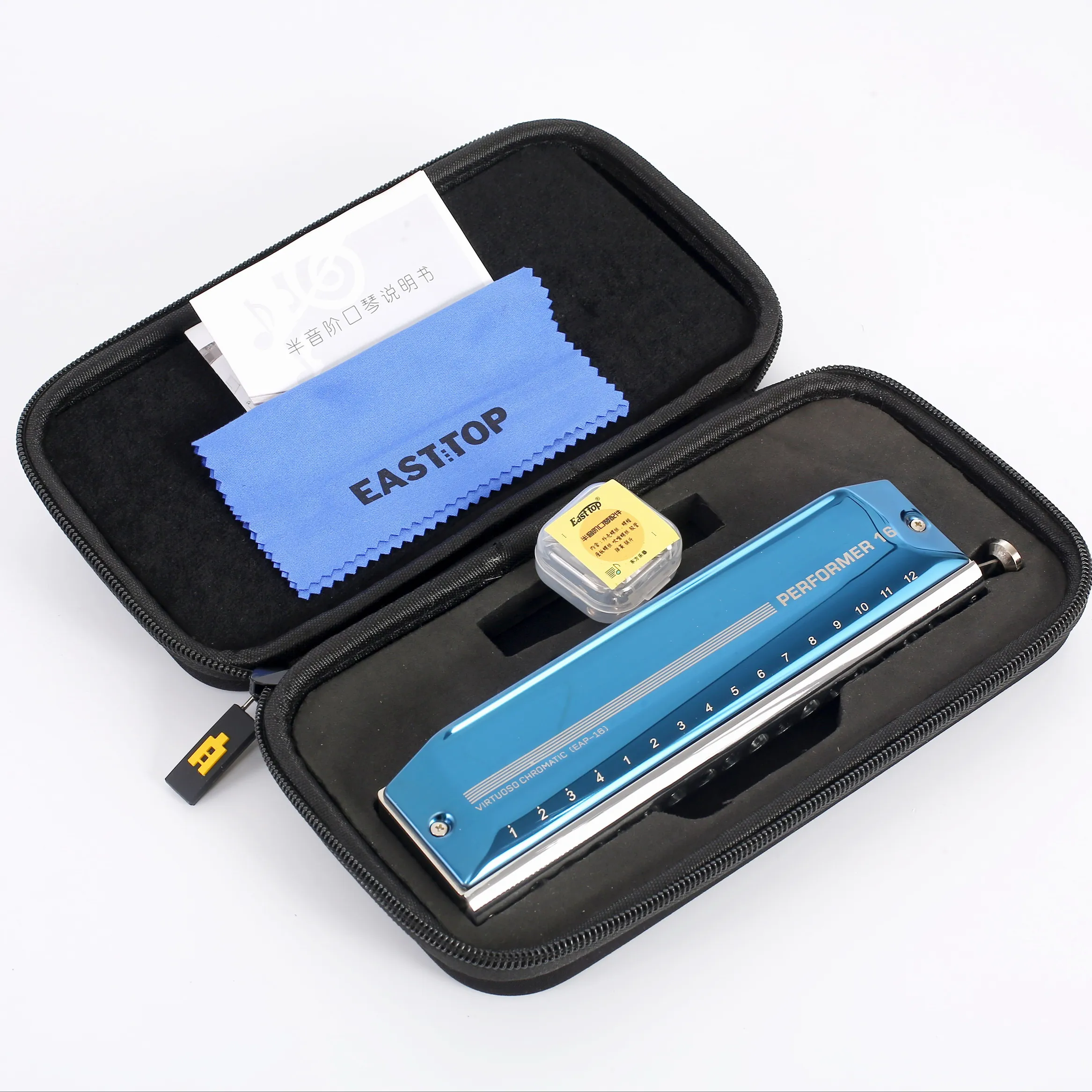 Easttop EAP-16 new product 16 holes professional chromatic harmonica for player,gift