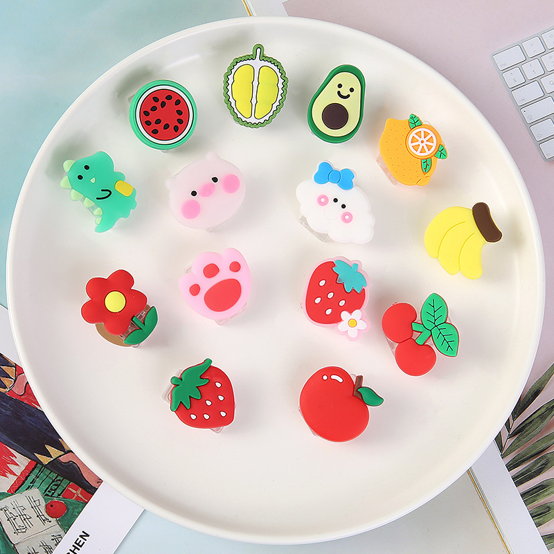 Cute Acrylic Paper Clips Binder Office Accessories Stationery Kawaii Decorative book mark clip