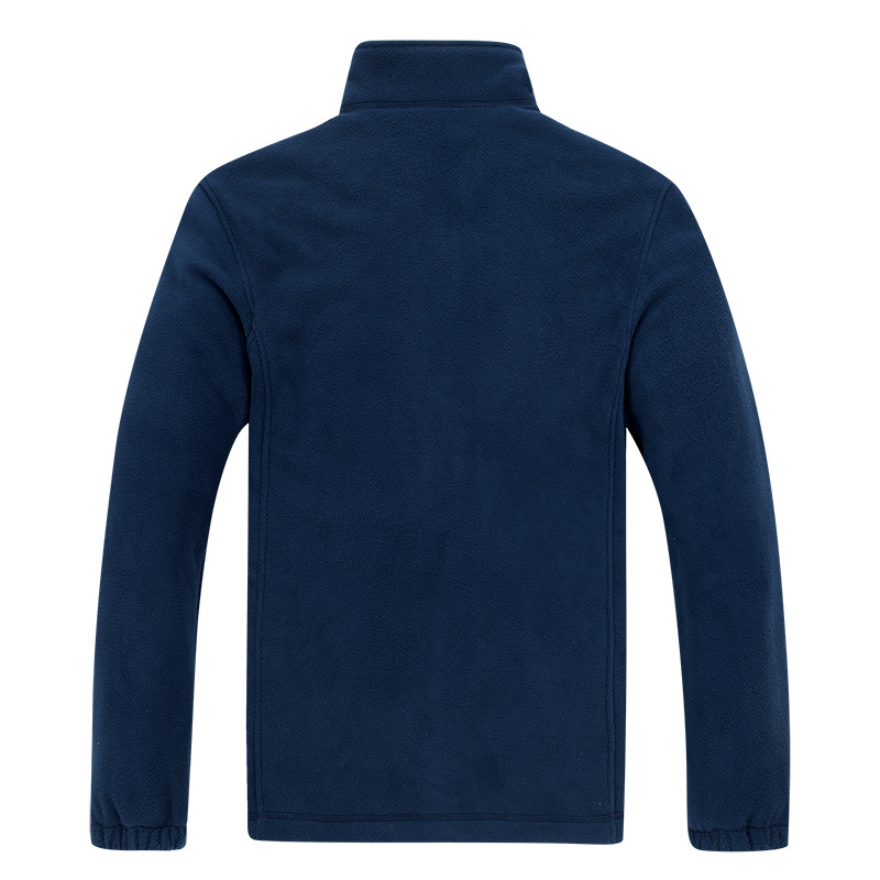 Hot selling design outdoor men coat full-zip stand collar thicken warm fleece jacket