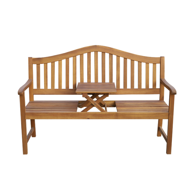 Love Bench With Table Outdoor Furniture Patio Wooden Bench Modern Style Outdoor Chairs High Quality Vietnam Manufacturer