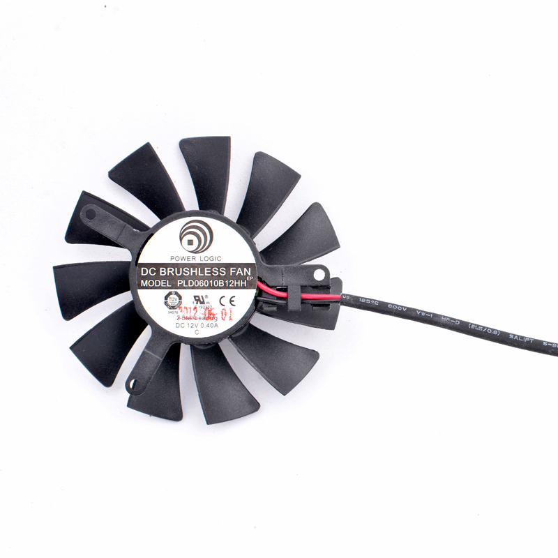 PLD06010B12HH 55 мм Диаметр 39x39x32 мм DC12V 0.40A 2 линии двойной шариковый вентилятор охлаждения для видеокарты