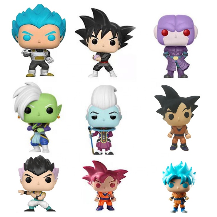 Игрушки FUNK POP 315HIT 316ZAMASU 317WHIS 319GOTENKS 24GOKU RED HAIR 121GOKU BLUE HAIR 156 blue vegeta 260ROSE GOKU 09GOKU 155