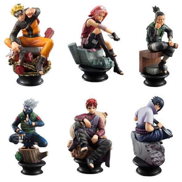 Бесплатная доставка, Набор фигурок Наруто из 6 предметов-Kakashi, Sasuke, Sakura, Naruto, Gaara Shikamaru, шахматные фигурки, которые лучше всего подходят для демонстрации