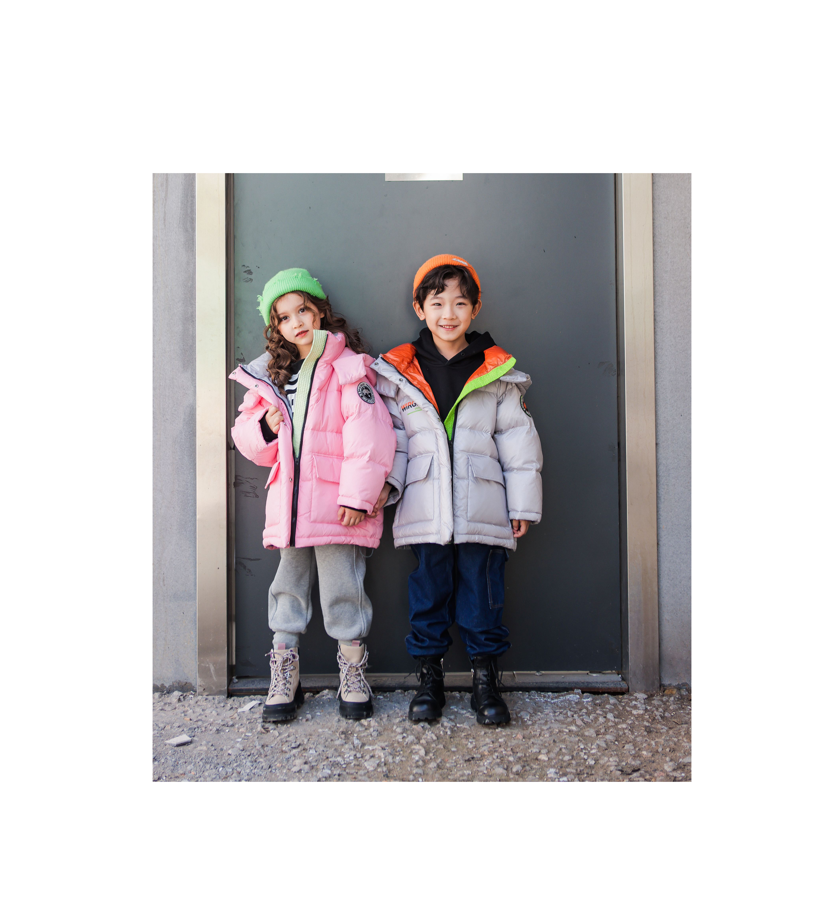 Recently hot-selling original Thick down jacket Street Cool (Parent Child) Casual Down Jacket 90% white duck down