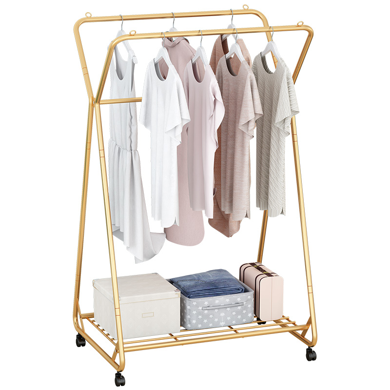 factory direct sale double role hanging rack with multi storage function for small rooms