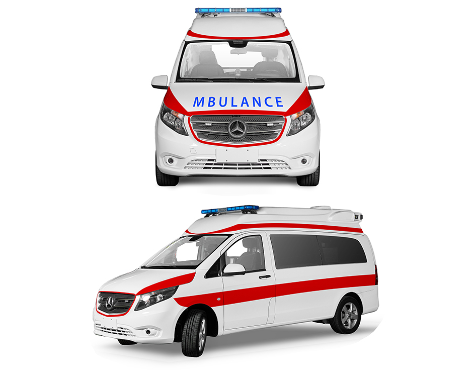Ambulance Vito (Euro 6, AT) Monitoring Brand New Hospital Medical ICU Ambulance Vehicle for Sale