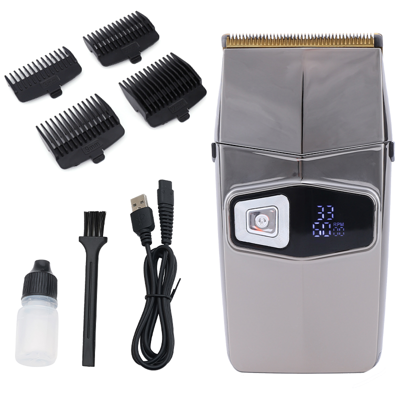 Twins Blade Rechargeable USB Metal Electric Razor Shaver Trimmer for Men Body OEM Customized Switch Time Feature Sliding