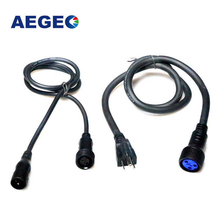 Stage Lights Cable Wire Price 1m DMX Cable 3 Pin 1m Power Cable for Waterproof Led Par Light