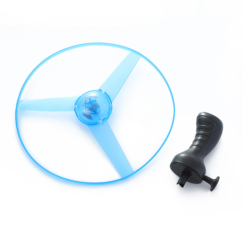 Wholesale Luminous Pull Wire Flywheel Toy Flashing Outdoor Children's Pull String Toy Light Up Flying Saucer Glow Toys