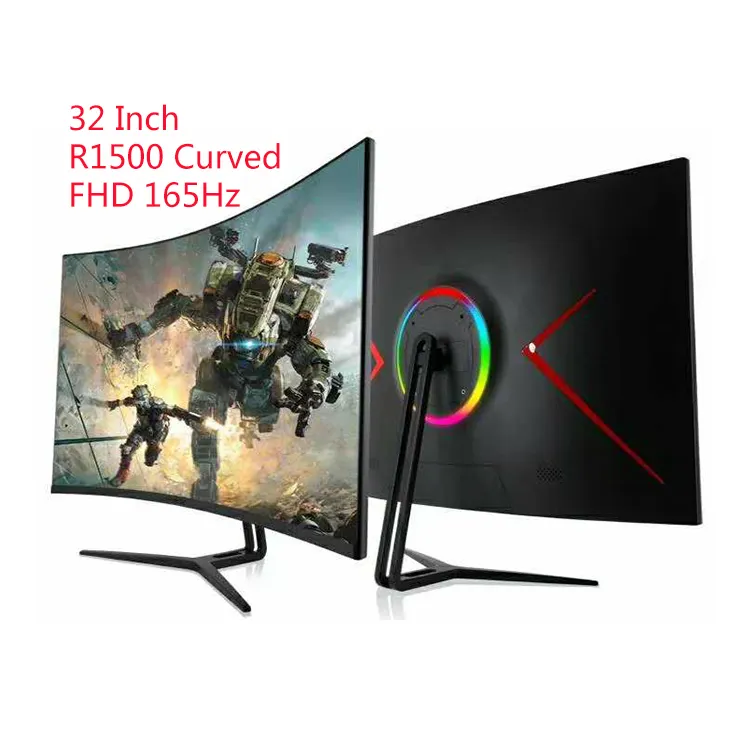 Multifunctional AMD FreeSync 165hz Gaming Monitor Curv 32 Inch LCD Monitors Curved Wide FHD Gaming Pc Monitor 165Hz