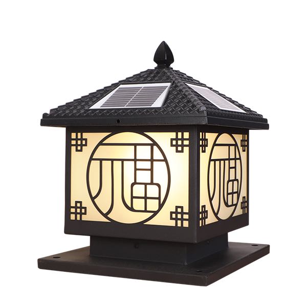 Solar lights waterproof door post outdoor wall light villa gate garden pillar post door pier wall lamp