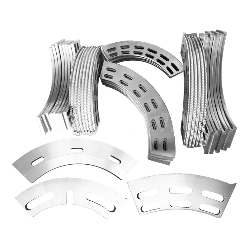 Arc-shaped high speed steel serrated corrugated slotting knives for carton box