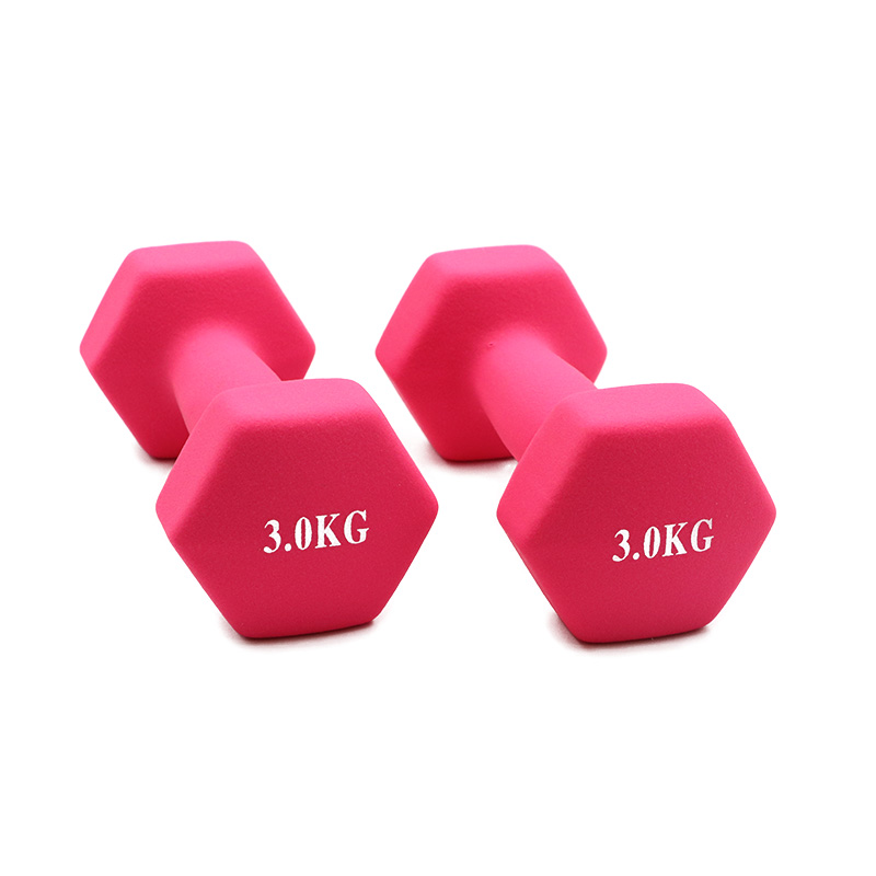 Rubber Pvc Painting Coated Cast Metal Iron Steel Weights Lifting Dumbells Black Hexagonal Dumbbells Set For Gym Home