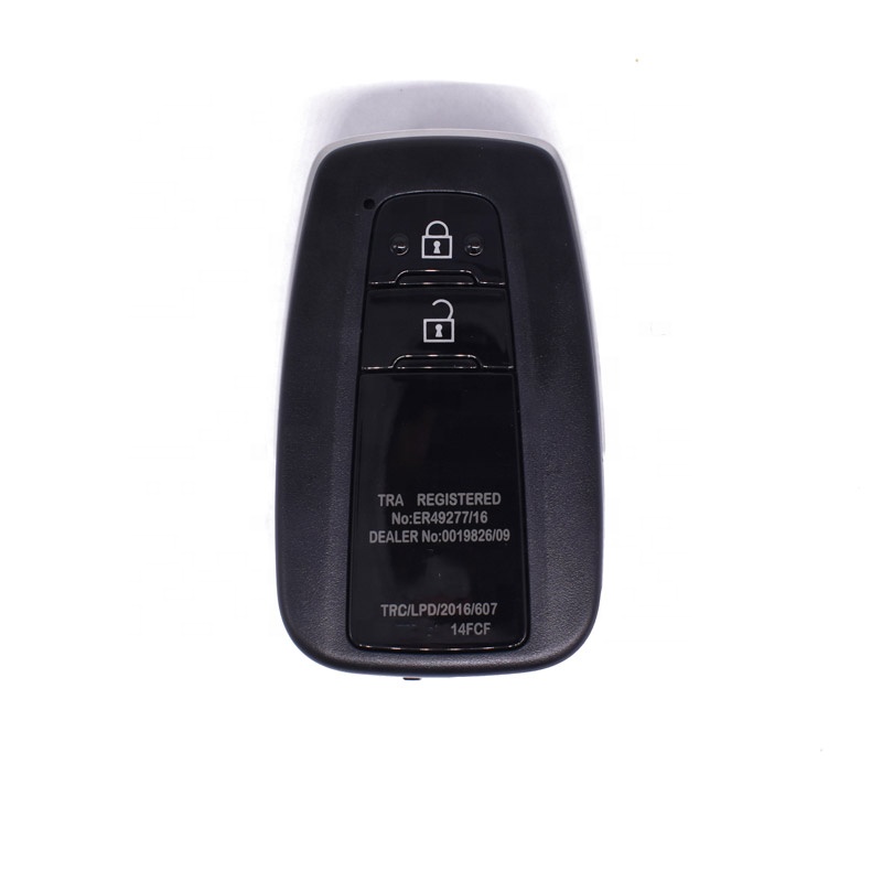 Новый Keyless Go 2 кнопки дистанционный смарт ключ-брелок для Land Cruiser Prado с 433 МГц, PAGE1 A8, DST-AES чип, FCCID 14FCF