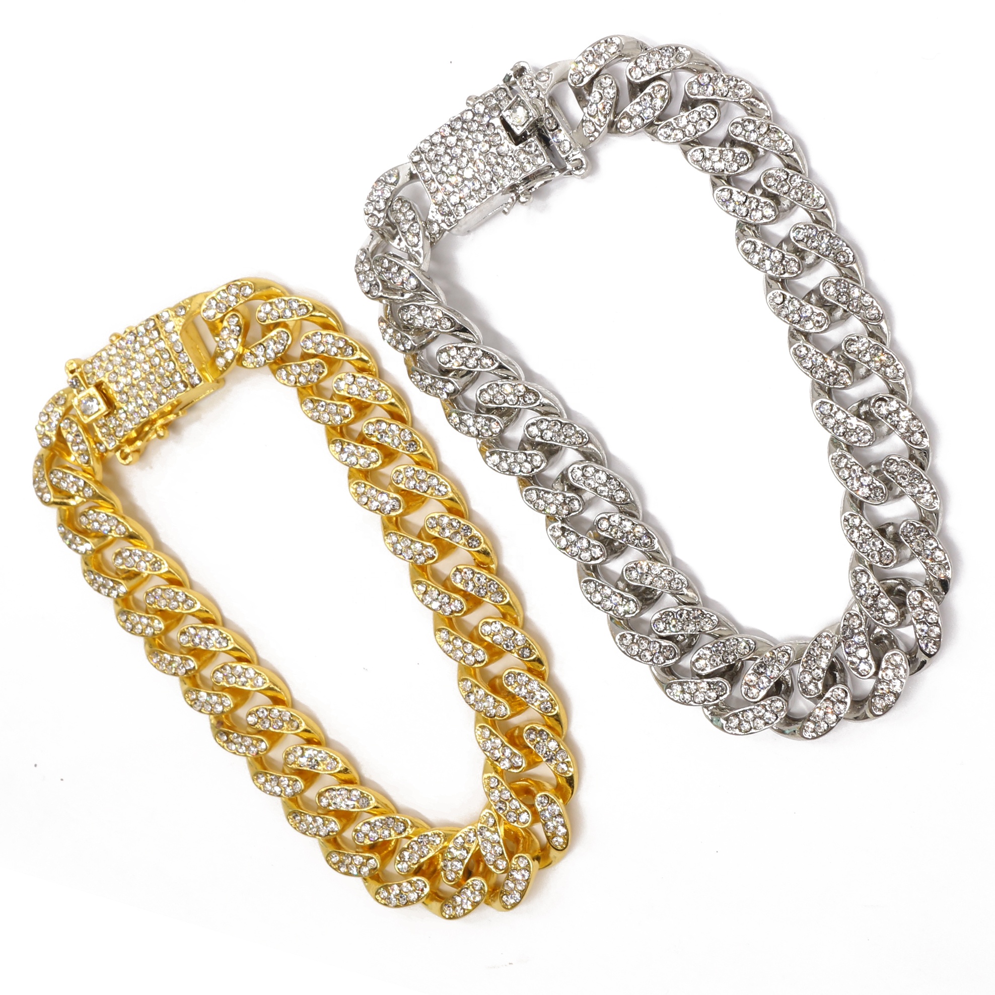 Gaby hip hop iced out cuban anklet bling diamond Cuban link anklet tennis crystal anklet for women man foot jewelry