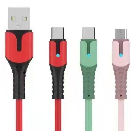 Оптовая продажа USB 3 в 1 кабель для передачи данных мобильного телефона кабель для быстрой зарядки данных USB нейлоновый плетеный кабель для передачи данных