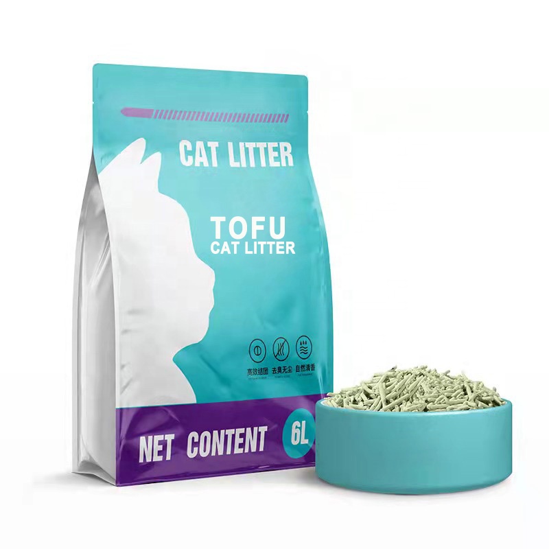 Factory Supply Pet Cat Product Natural Eco Green Tea Peach Cat Litter Tofu Cat Litter