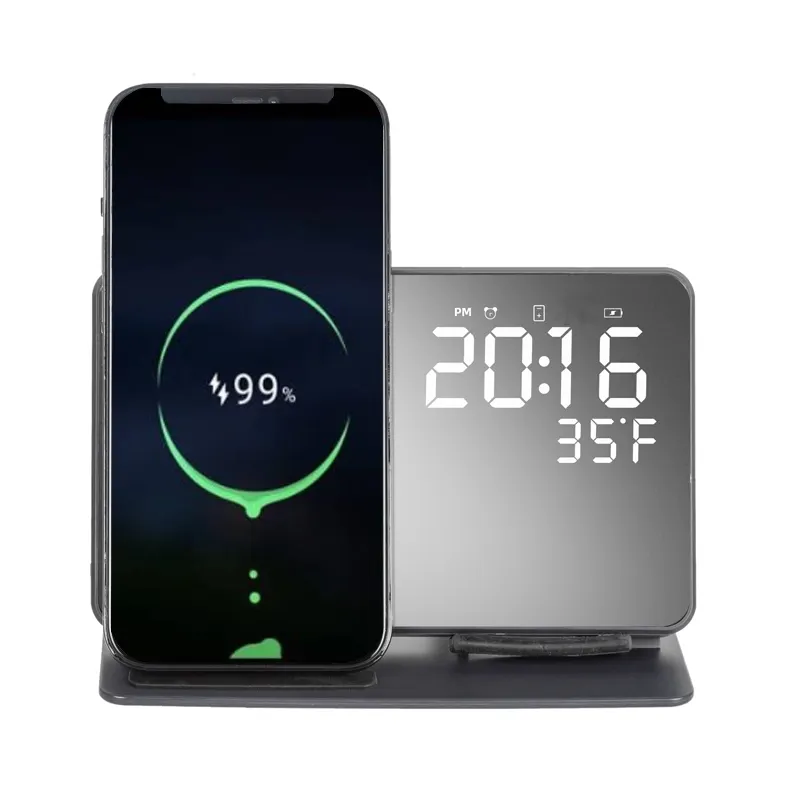 2 in 1 Best Selling Portable Fast Charging Dock Station Wireless Charger Mobile Phone Stand