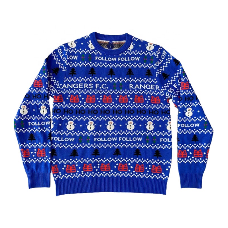 Custom logo ugly christmas cardigan sweater men 100% cotton fall winter designers loose cropped oversized knitted sweaters
