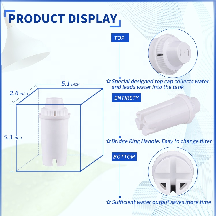 Water Purification Water Pitcher Filter Compatible For Mave A 107007, Classic 35557, Ob03, Maxtr A Jug Filter Replacement