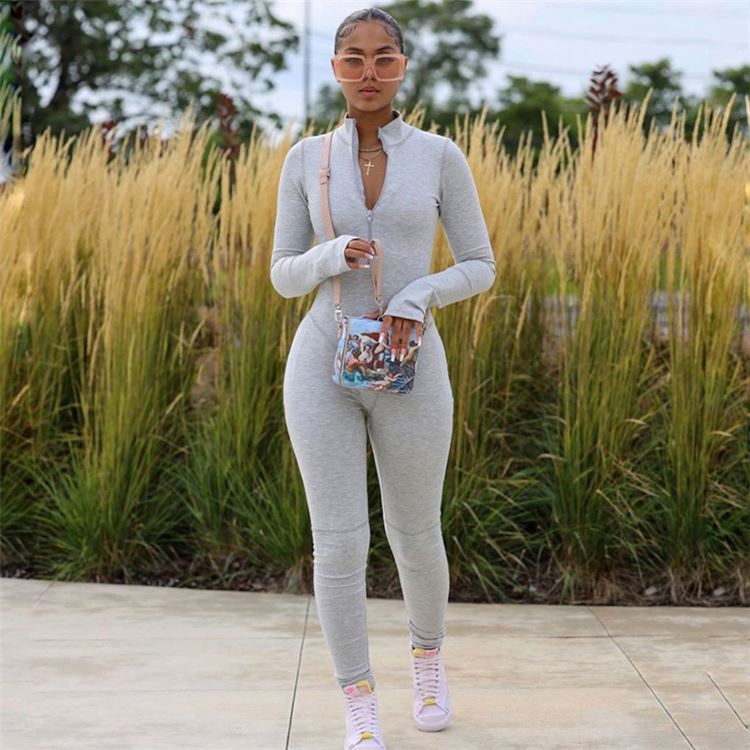 2021 New Fashion Trends Slim Fit Ladies Jumpsuits Women One Piece Bodycon Jumpsuit