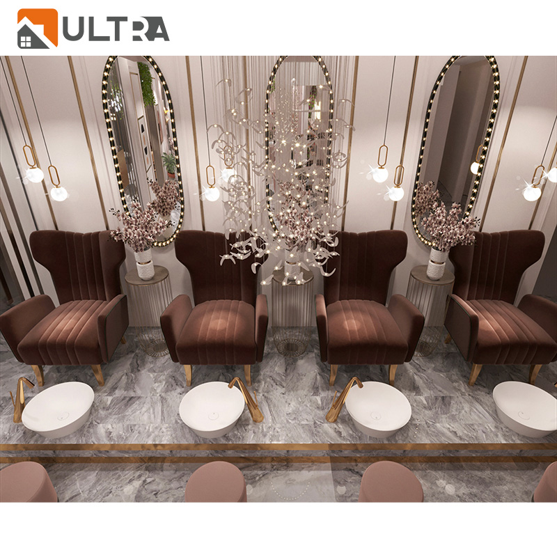 Мебель для салона ногтевого салона Ultra decor, стол для ногтей, витрина для салона красоты, демонстрационный маникюрный стол, стул для педикюра