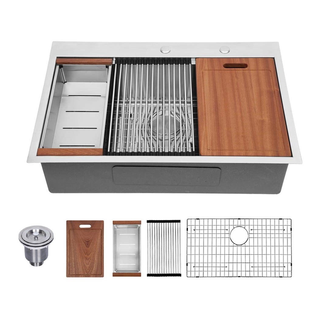 Original Factory Tarjas y Accessorios Lavaplatos SUS 304 Single Bowl Kitchen Sink Made In China