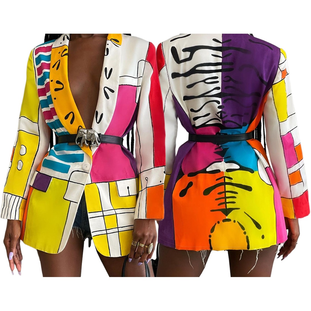 New Gorgeous Blazer Jacket Women Single Breasted Buttons Blazer Slim Fitting Coat Office Ladies Outfit