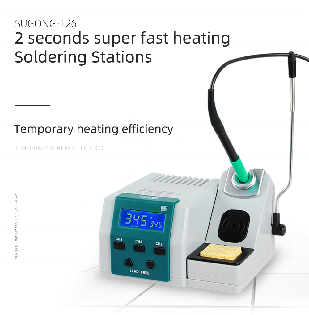Паяльная станция SUGON T26 высокой мощности 120 Вт SMD, электрический сварочный паяльник для ремонта мобильных телефонов