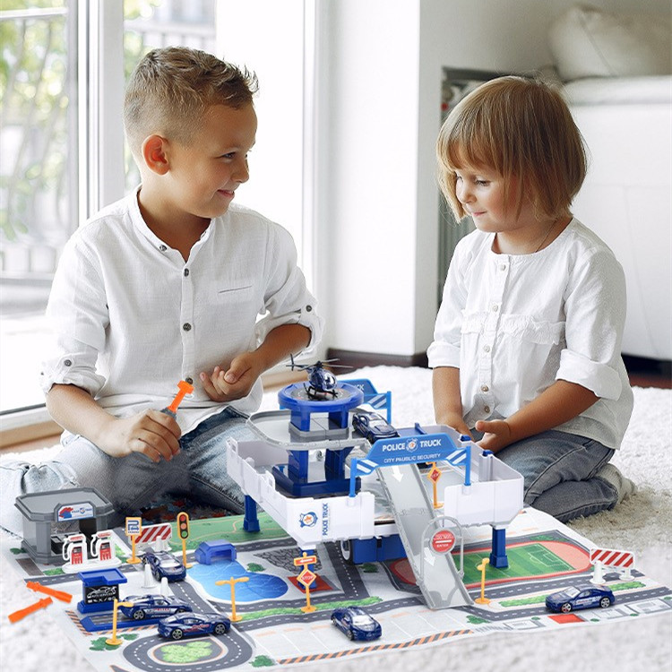Police Disassembly And Assembly Of Deformed Robots DIY Children's Hands Transformed Truck Toys