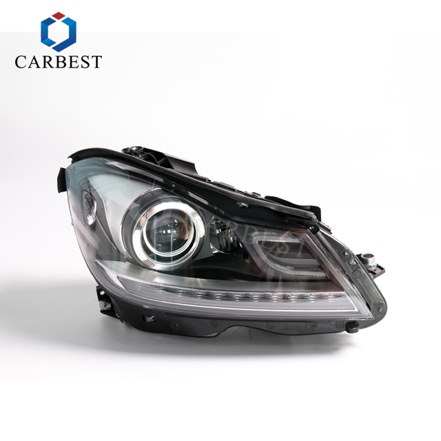 Высококачественная новая фара для Mercedes Benz W204 2012-2014, низкая версия, обновление до высокой версии