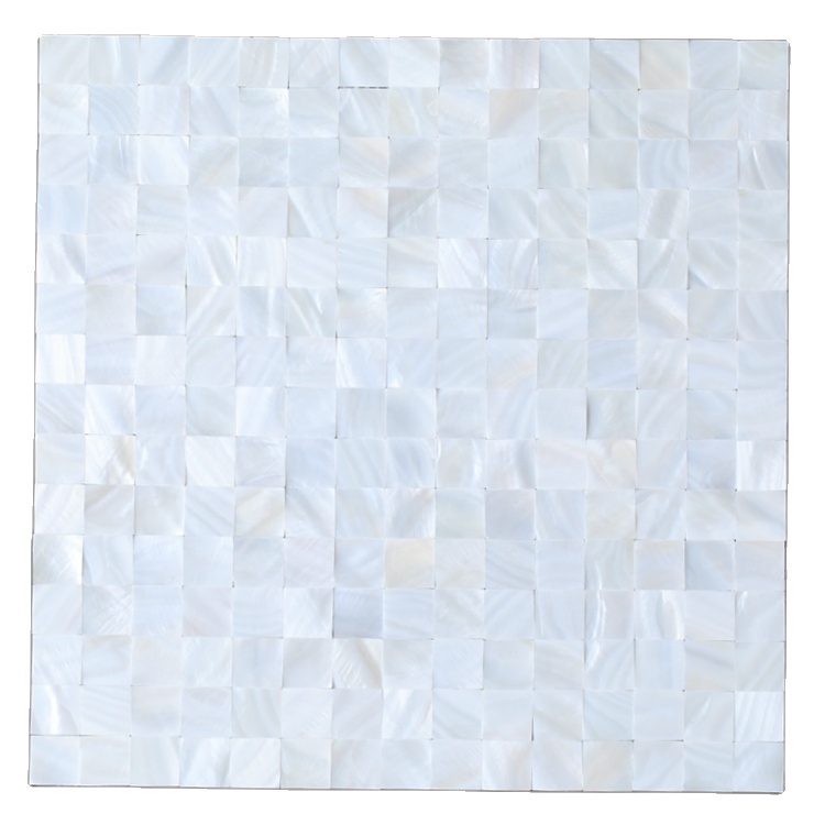 New style fashion 300*300mm/sheet natural white square seamless mother of pearl shell mosaic tiles backsplash design