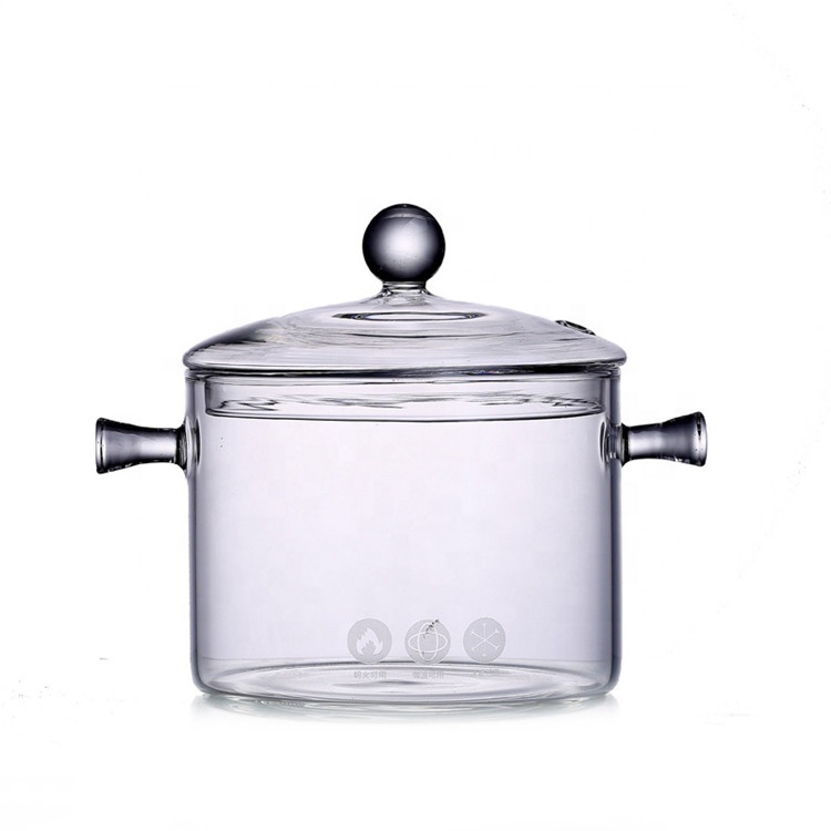 Прозрачный стеклянный кулинарный горшок Pyrex 1350 мл с логотипом на заказ оптом