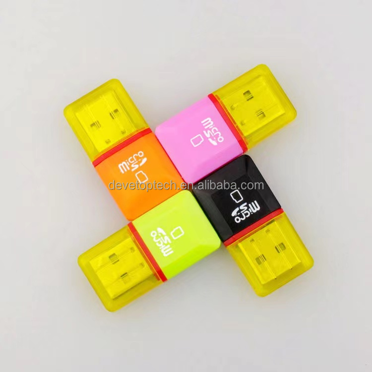 Низкая цена usb кард-ридер Мини устройства для чтения карт USB2.0 sd кард-ридеры для портативного компьютера
