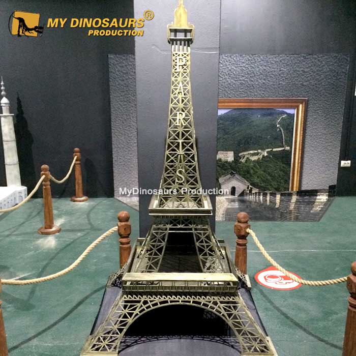 Мой Dino-M13-6 миниатюрный парковая скульптура из металла с изображением Эйфелевой башни