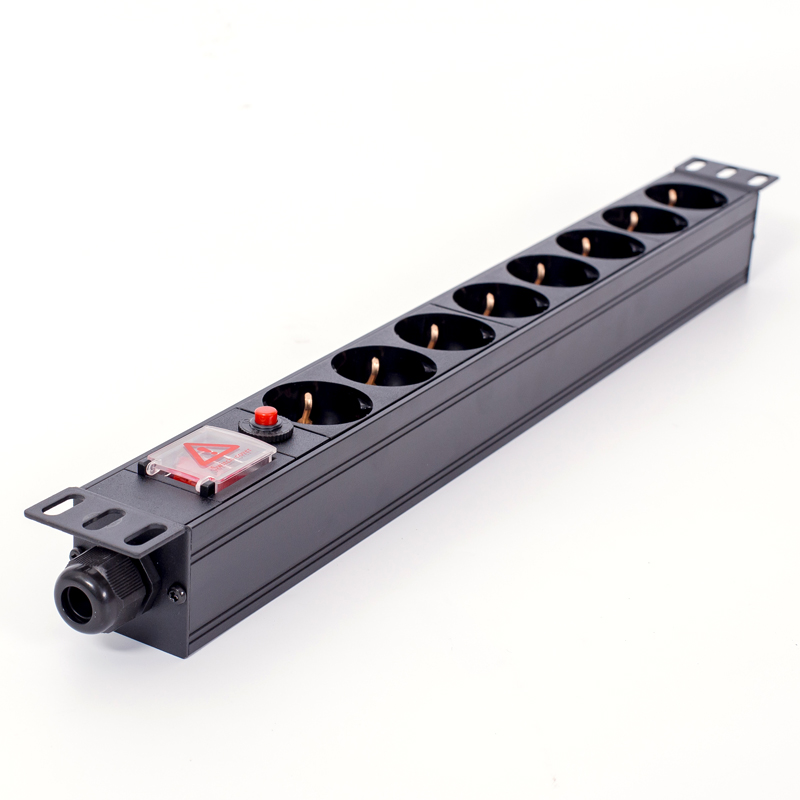 Пользовательский 19 "1U 250V немецкий разъем для монтажа на стойке PDU 8 способов для компьютерной комнаты