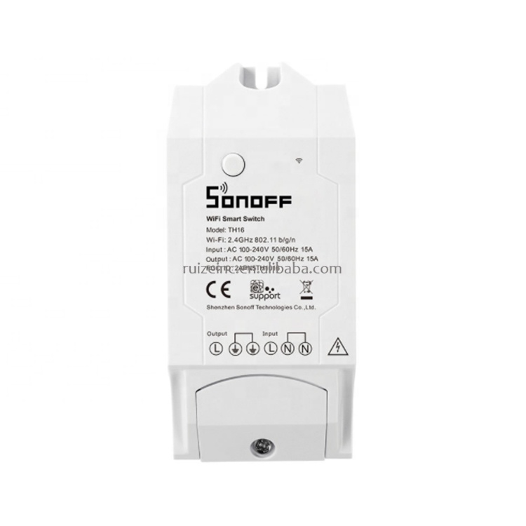 TH16 3500w smart home products measuring temperature and humidity wifi switch for farm
