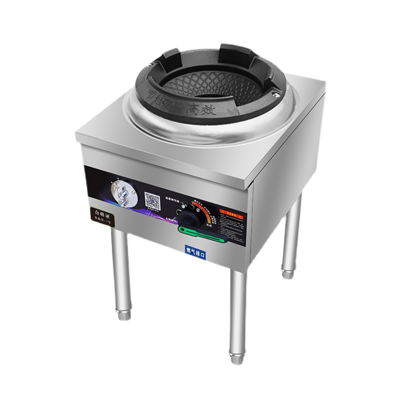 Kitchen restaurant special natural gas with fan household energy-saving single frying stove